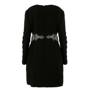 Vestido Valentino Lã Preta e Transparência