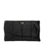 Clutch-Prada-Acolchoada-Couro-Preto