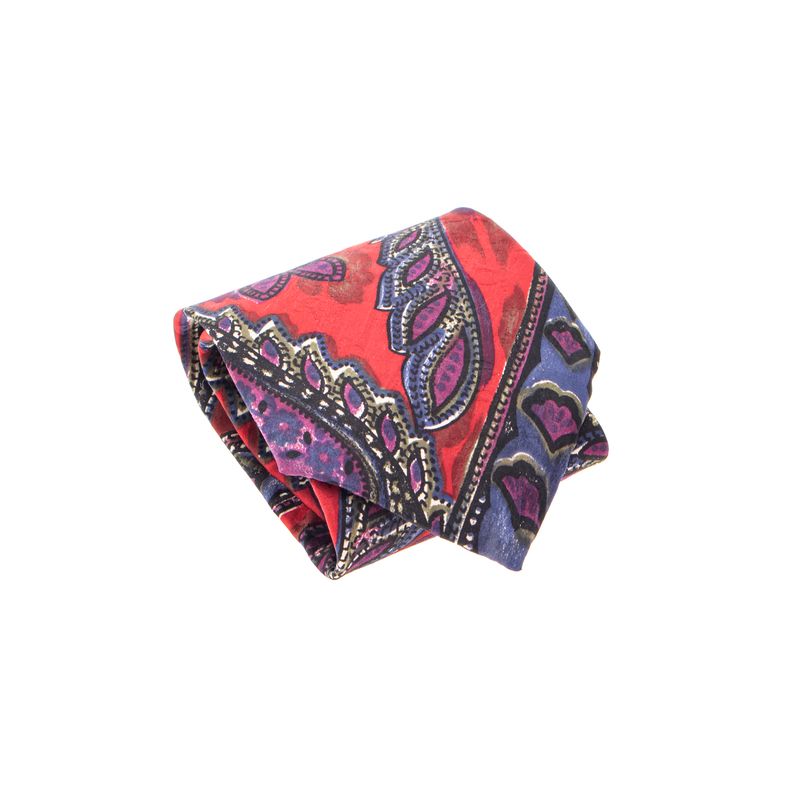 Gravata-Oscar-de-La-Renta-Estampada-Vermelho-e-Azul
