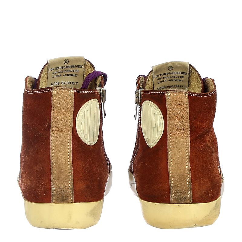 Tenis-Golden-Goose-Cano-Alto-Terracota