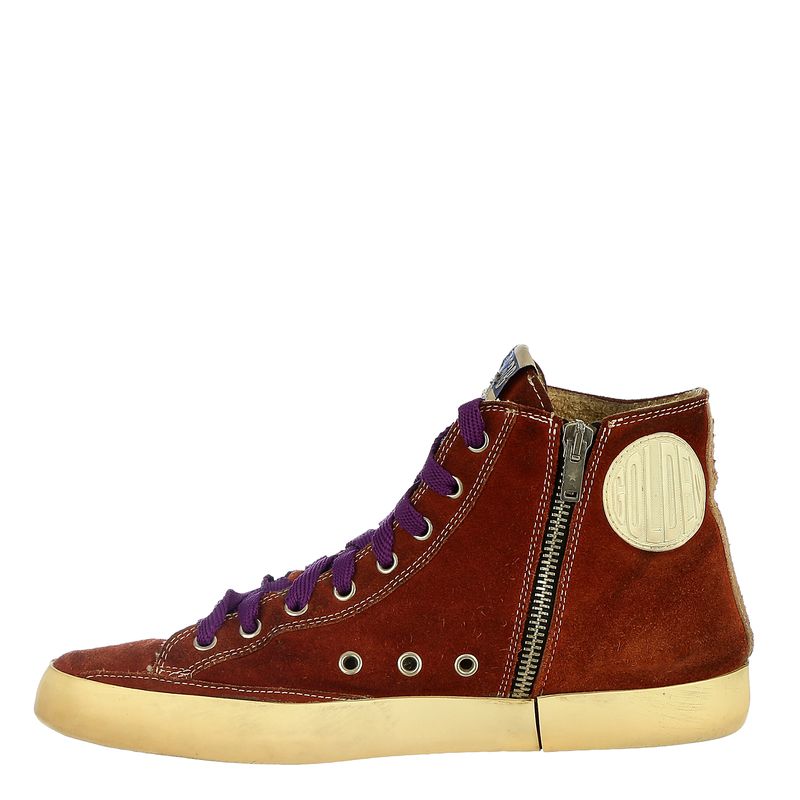 Tenis-Golden-Goose-Cano-Alto-Terracota
