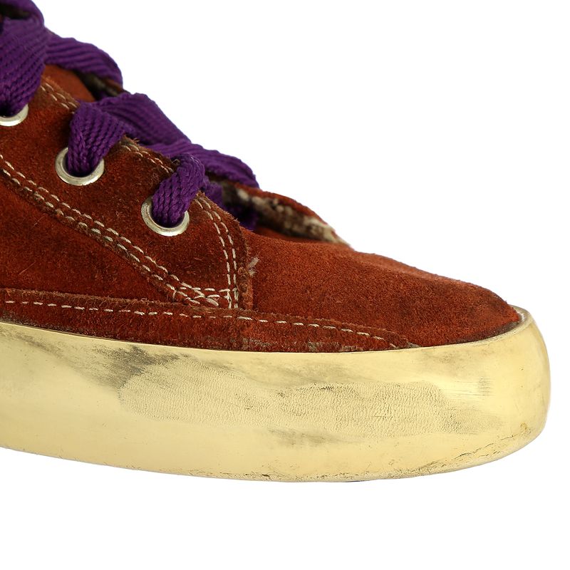 Tenis-Golden-Goose-Cano-Alto-Terracota