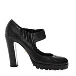 Sapato-Salto-Prada-Couro-Texturizado-Preto