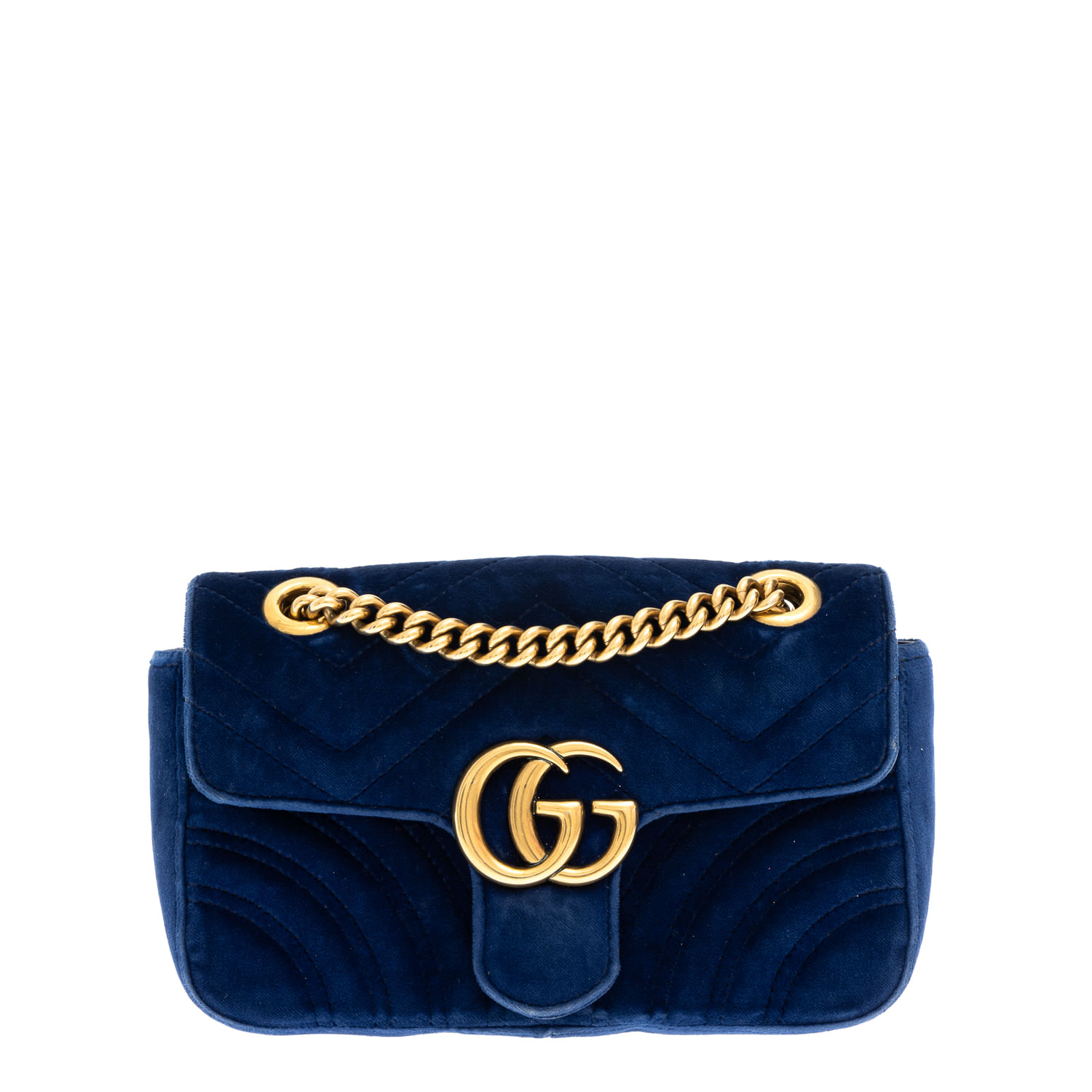 Bolsa Gucci GG Marmont Original Azul Marinho Feminino