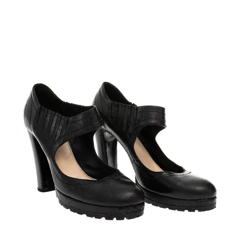 Sapato-Salto-Prada-Couro-Texturizado-Preto