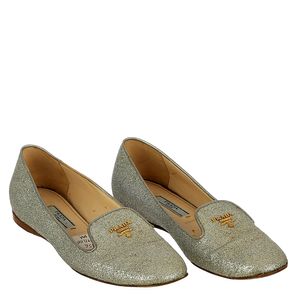 Loafer Prada Glitter Prateado