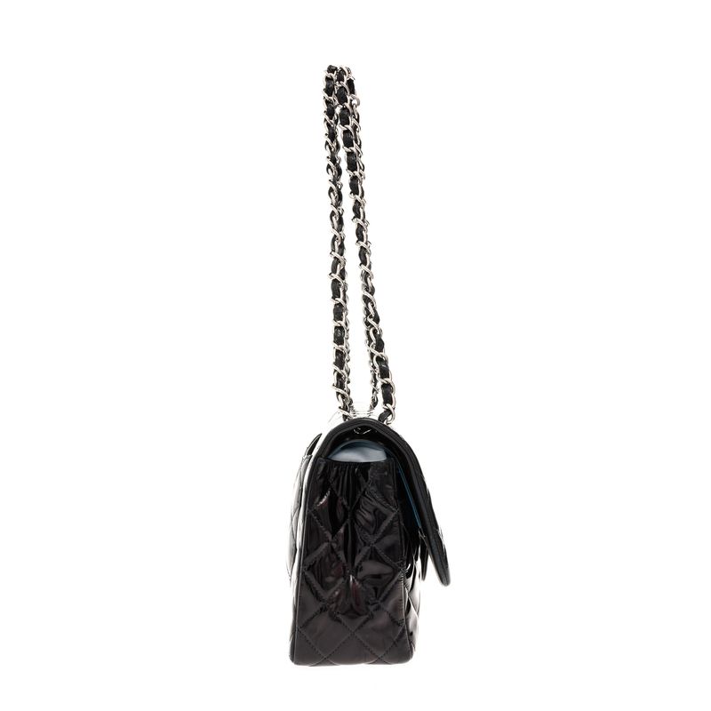 Bolsa-Chanel-Double-Flap-Jumbo-Verniz-Preto