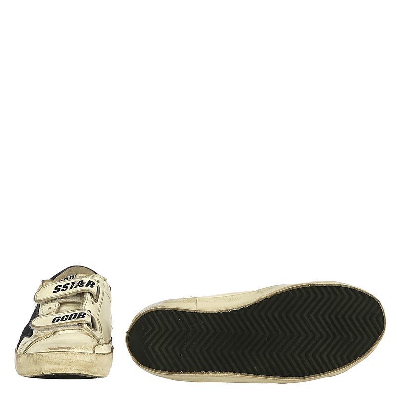 Tenis-Golden-Goose-Infantil-Superstar-Branco-e-Azul