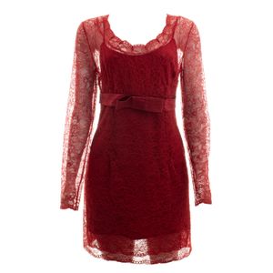 Vestido Reinaldo Lourenço Renda Vermelho
