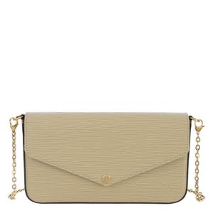 Bolsa Louis Vuitton Félicie Couro Epi Cinza