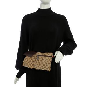 Pochete Gucci GG Canvas e Faixa Web