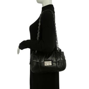 Bolsa Prada Bomber Couro Preto
