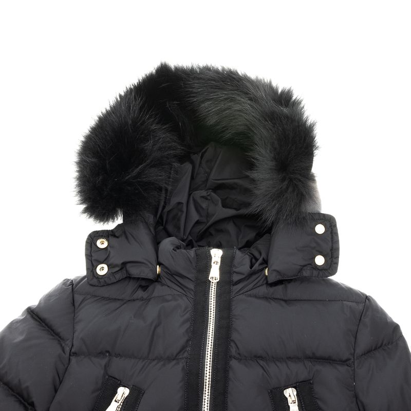 Casaco-Moncler-Infantil-Puffer-com-Capuz-Preto