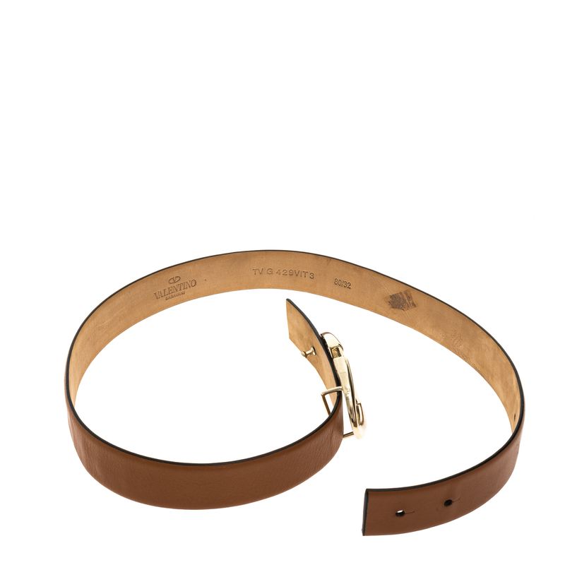 Cinto-Valentino-Garavani-Vintage-VLogo-Caramelo
