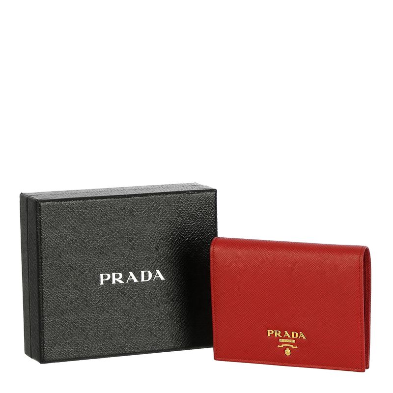 Carteira-Prada-Couro-Saffiano-Vermelho