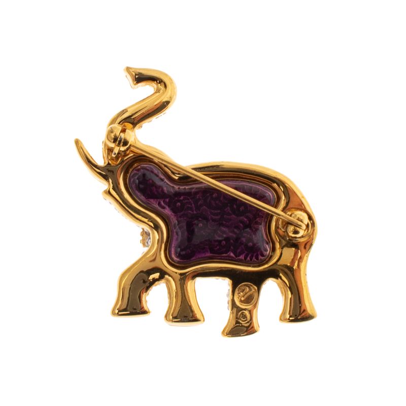 Broche-Swarovski-Elefante-Cristais