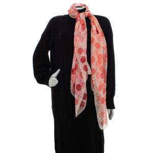 Lenço Valentino Garavani Bolas Rosa e Vermelho