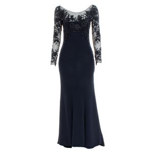 Vestido Monique Lhuillier Longo Marinho