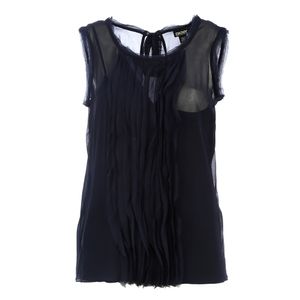 Blusa DKNY Transparência Azul Marinho