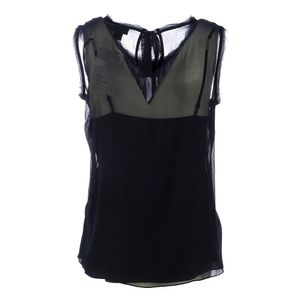 Blusa DKNY Transparência Azul Marinho