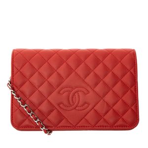 Bolsa Chanel WOC Metalassê Vermelha