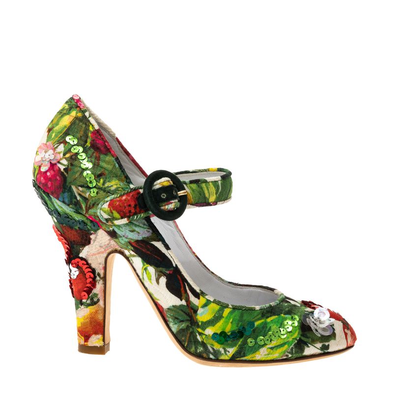 Sapato-de-Salto-Dolce---Gabbana-Floral-Bordado