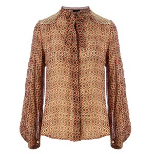 Blusa Isabel Marant Seda Colorida Vermelha