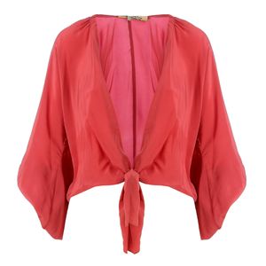 Blusa Adriana Degreas Seda Nó Rosa