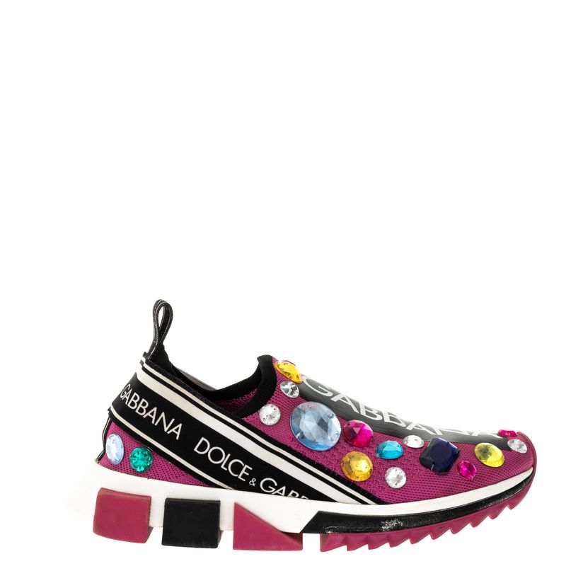 Tenis-Dolce---Gabbana-Slip-On-Sorrento-Rosa-Pedrarias