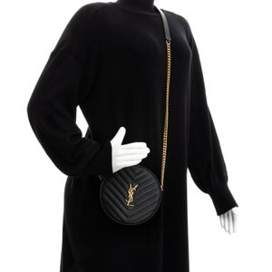 Bolsa Saint Laurent Sac Round Preto