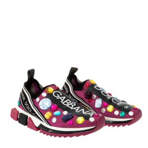 Tênis Dolce & Gabbana Slip On Sorrento Rosa Pedrarias