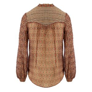 Blusa Isabel Marant Seda Colorida Vermelha