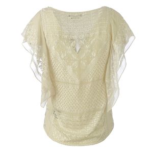 Blusa Isabel Marant Seda Creme Bordada