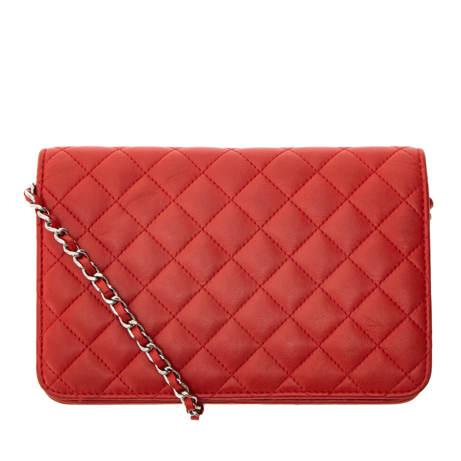 Bolsa Chanel WOC Metalass Vermelha Brech De Luxo Prettynew bolsa-chanel-woc-metalass-vermelha-brech-de-luxo-prettynew
