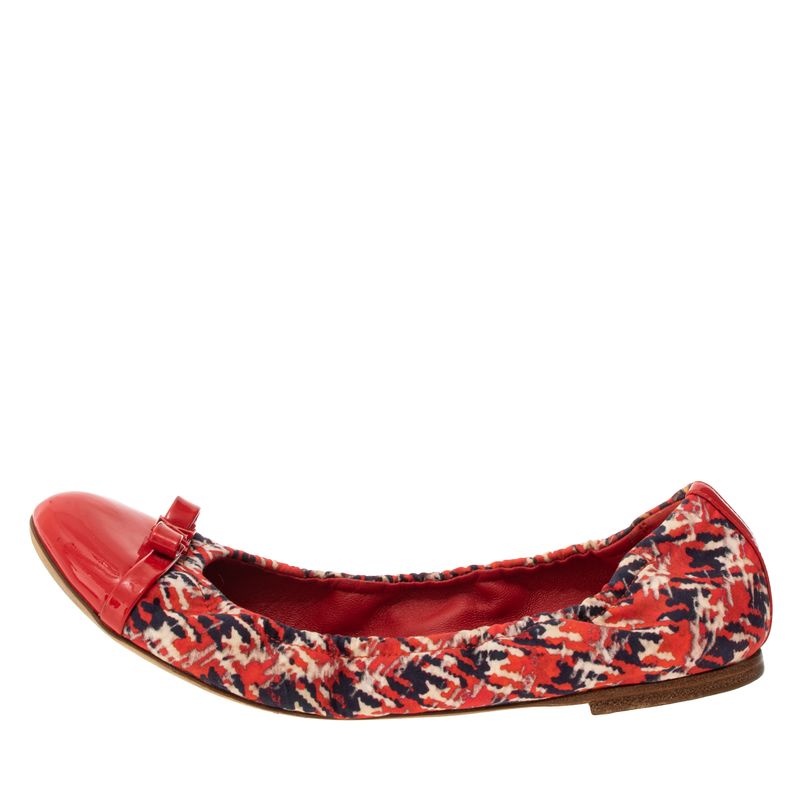 Sapatilha-Louis-Vuitton-Tecido-Estampado-Vermelho