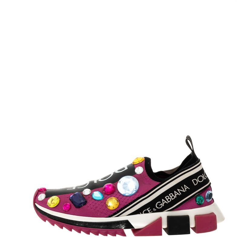 Tenis-Dolce---Gabbana-Slip-On-Sorrento-Rosa-Pedrarias