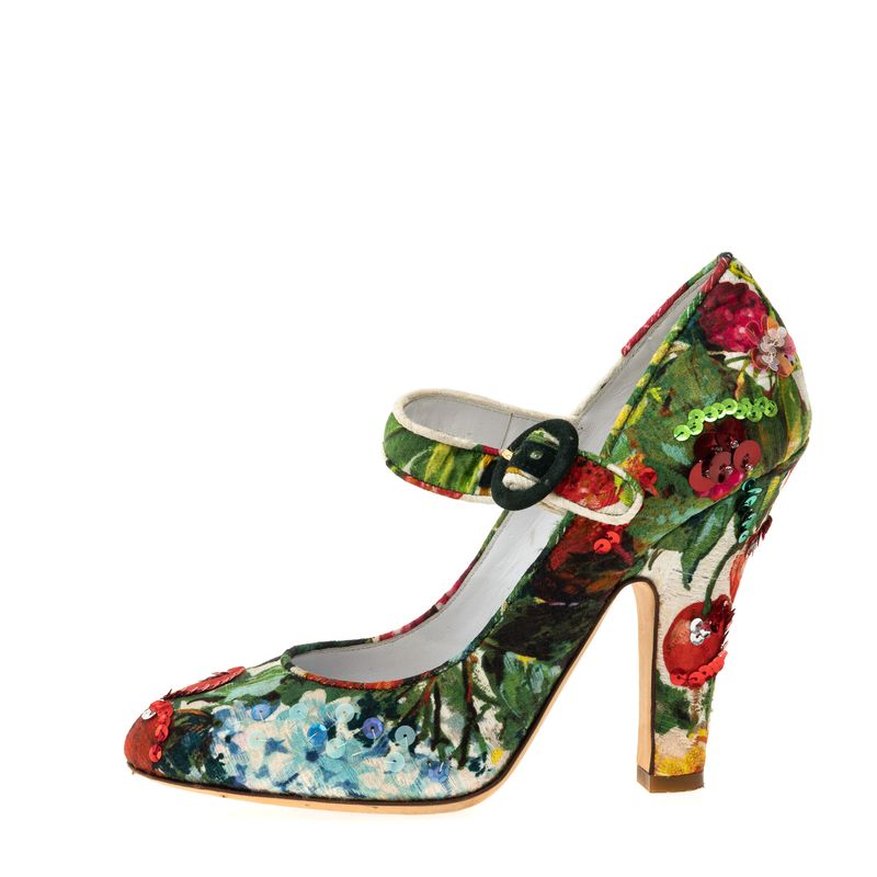 Sapato-de-Salto-Dolce---Gabbana-Floral-Bordado