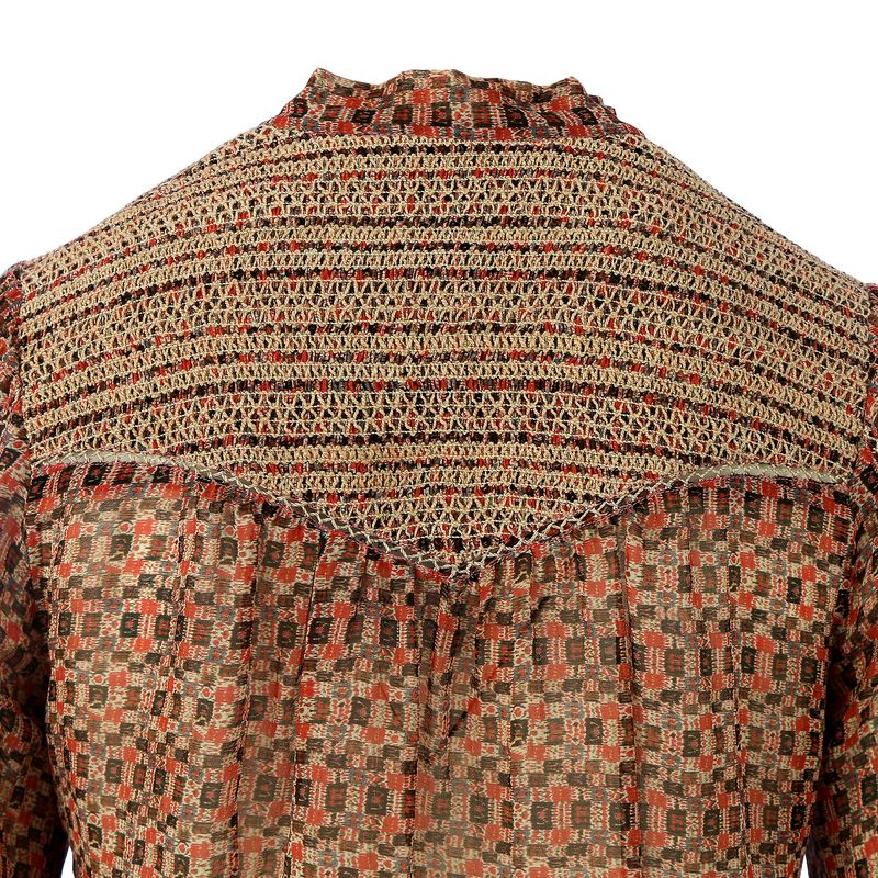 Blusa-Isabel-Marant-Seda-Colorida-Vermelha