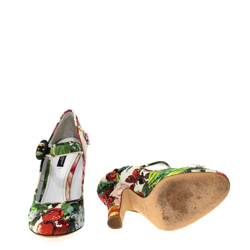 Sapato-de-Salto-Dolce---Gabbana-Floral-Bordado