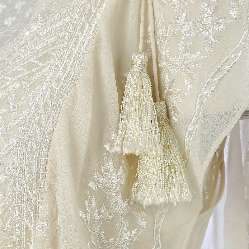 Blusa-Isabel-Marant-Seda-Creme-Bordada