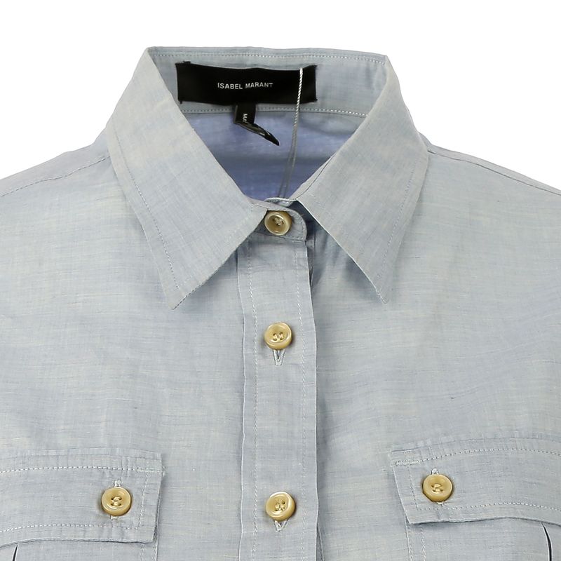 Camisa-Isabel-Marant-Algodao-Azul