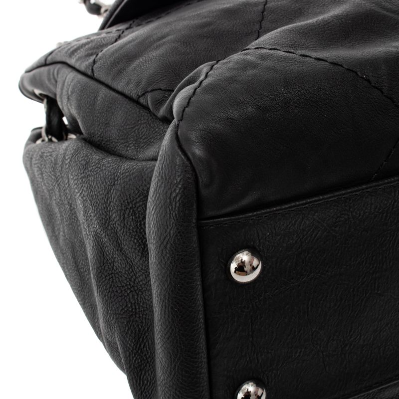Bolsa-Chanel-Hamptons-Couro-Preto