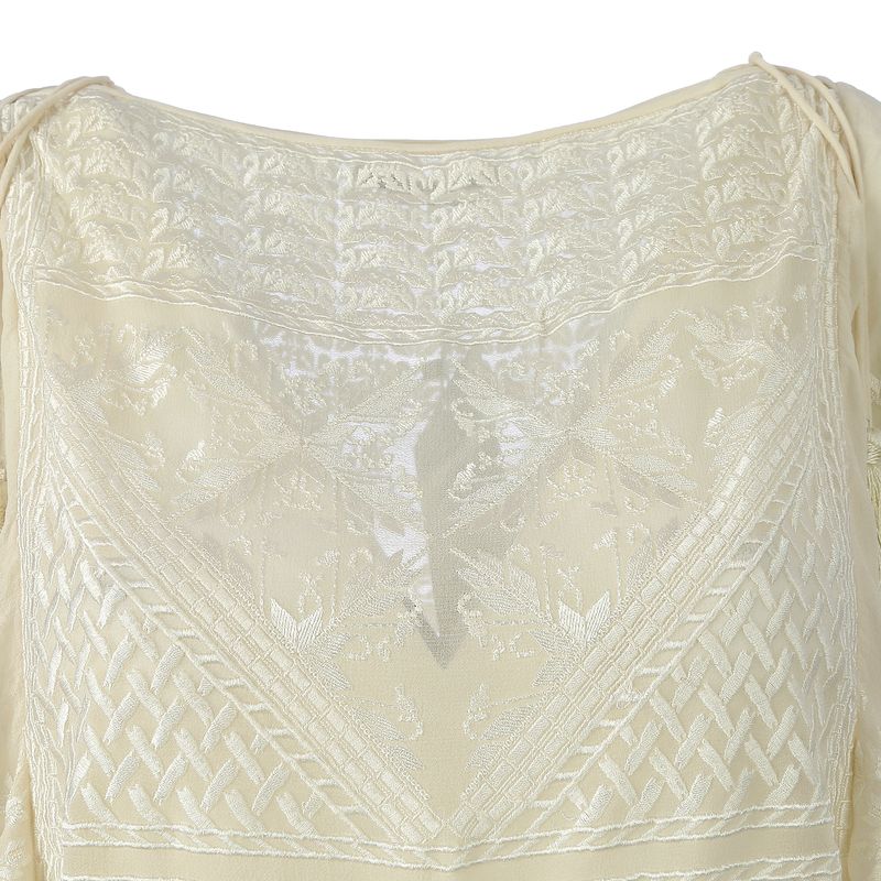 Blusa-Isabel-Marant-Seda-Creme-Bordada
