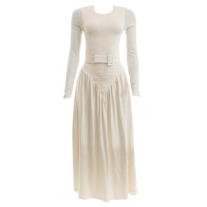 Vestido Paula Raia Malha Creme