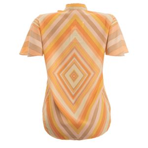 Blusa Valentino Garavani Seda Estampada Laranja