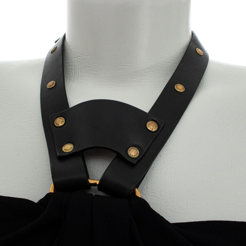 Vestido-Gucci-Preto-Detalhe-Couro