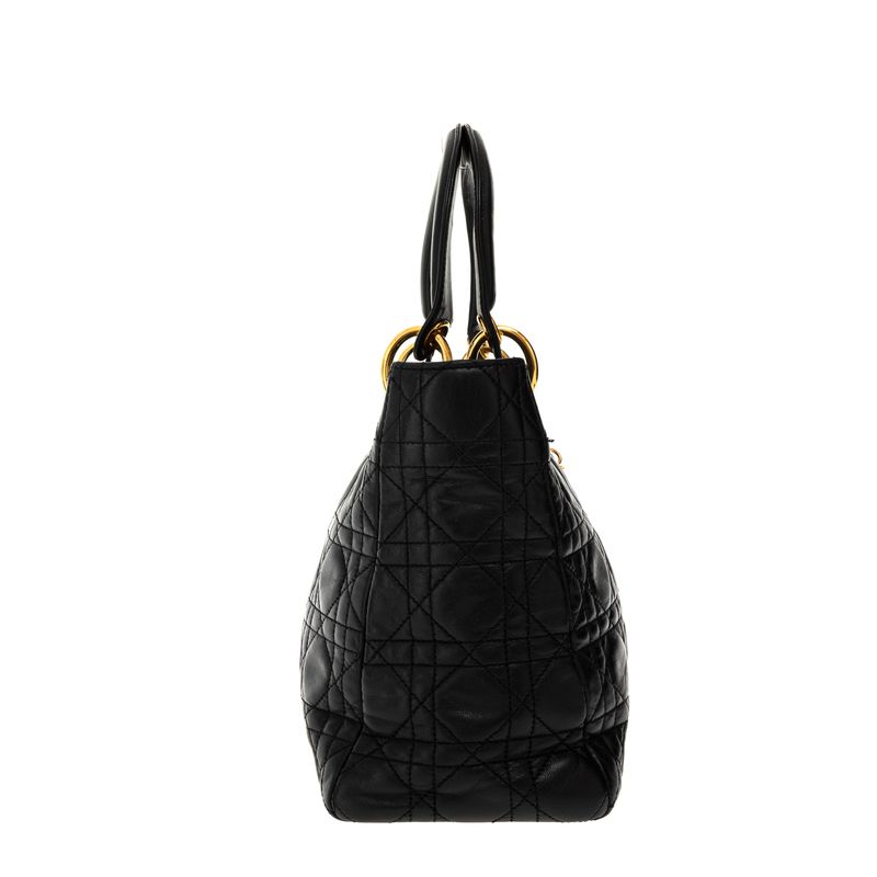 Bolsa-Christian-Dior-Vintage-Lady-Dior-Cannage-Preto-