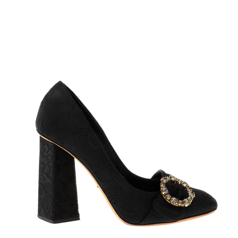 72493-Sapato-de-Salto-Dolce-Gabbana-Preto-Fivela-Cristais-1
