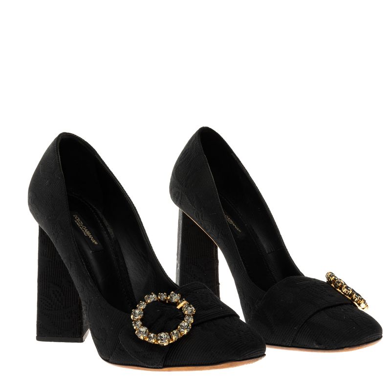 72493-Sapato-de-Salto-Dolce-Gabbana-Preto-Fivela-Cristais-verso