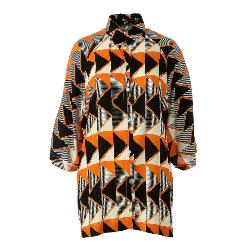 Camisa-Lenny-Niemeyer-Estampada-Laranja-Preto-e-Branco-